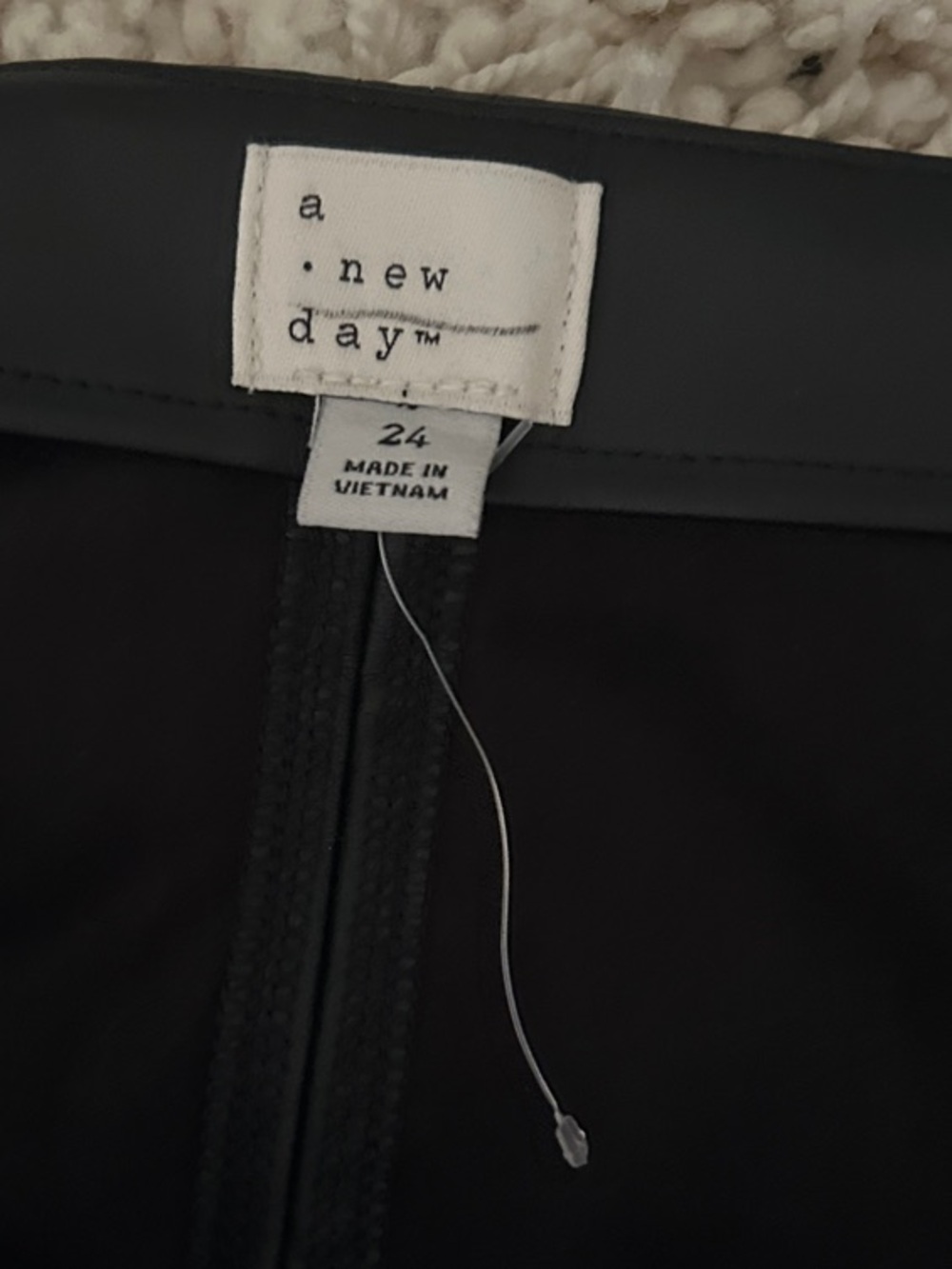 a new day Black Faux Leather A-Line Skirt - Picture 2 of 5